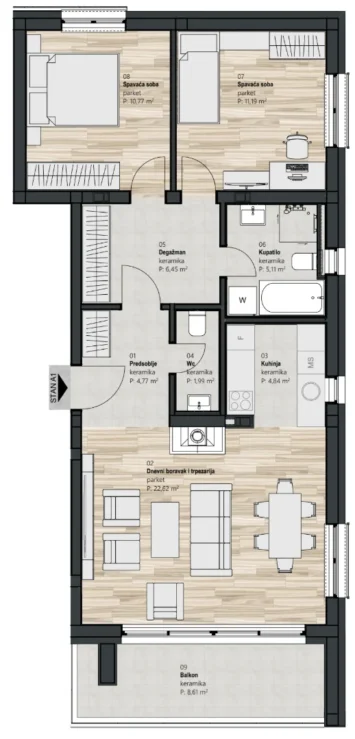 Flat A1 - Floor Plan Flat A1 - Floor Plan